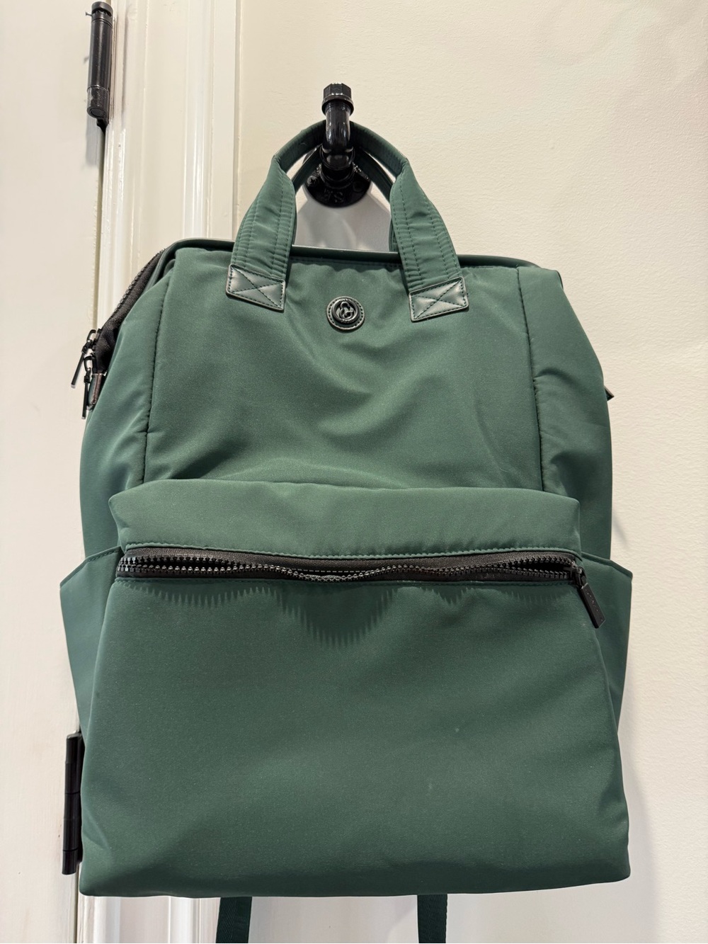 Joan & David large volume travel Forest Green Backpack - Minimal Everyday Bag